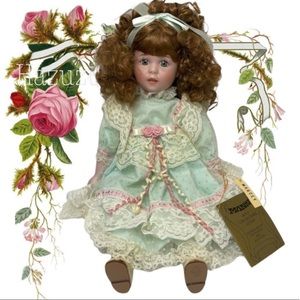 Vintage Porcelain Doll Seymour Mann Connoisseur Lace Victorian Collection Marcey